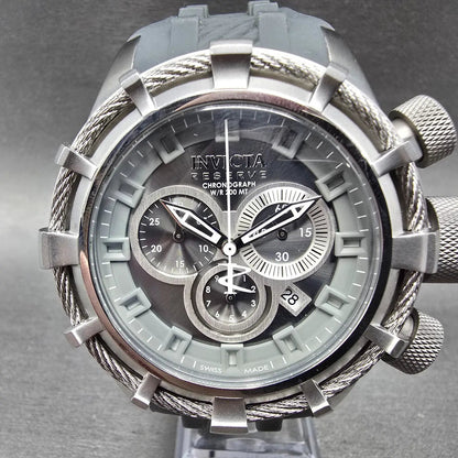 Invicta Reserve Bolt Chronograph Watch Men 50mm Gray Dial Steel Date New Battery0