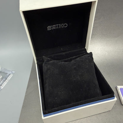Seiko Dolce Watch Men 35mm Black Dial Silver Tone Round 8J41-0AF0 New Battery14