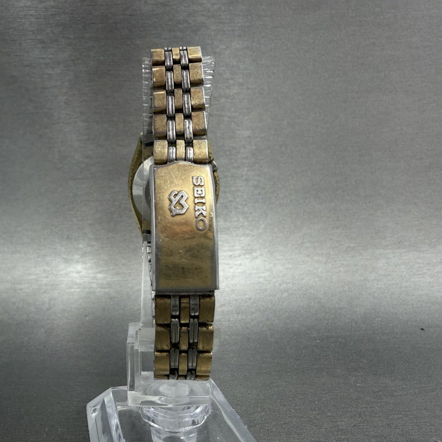 Seiko Digital Watch Women 23mm Two Tone Month Date L012-5039 New Battery7