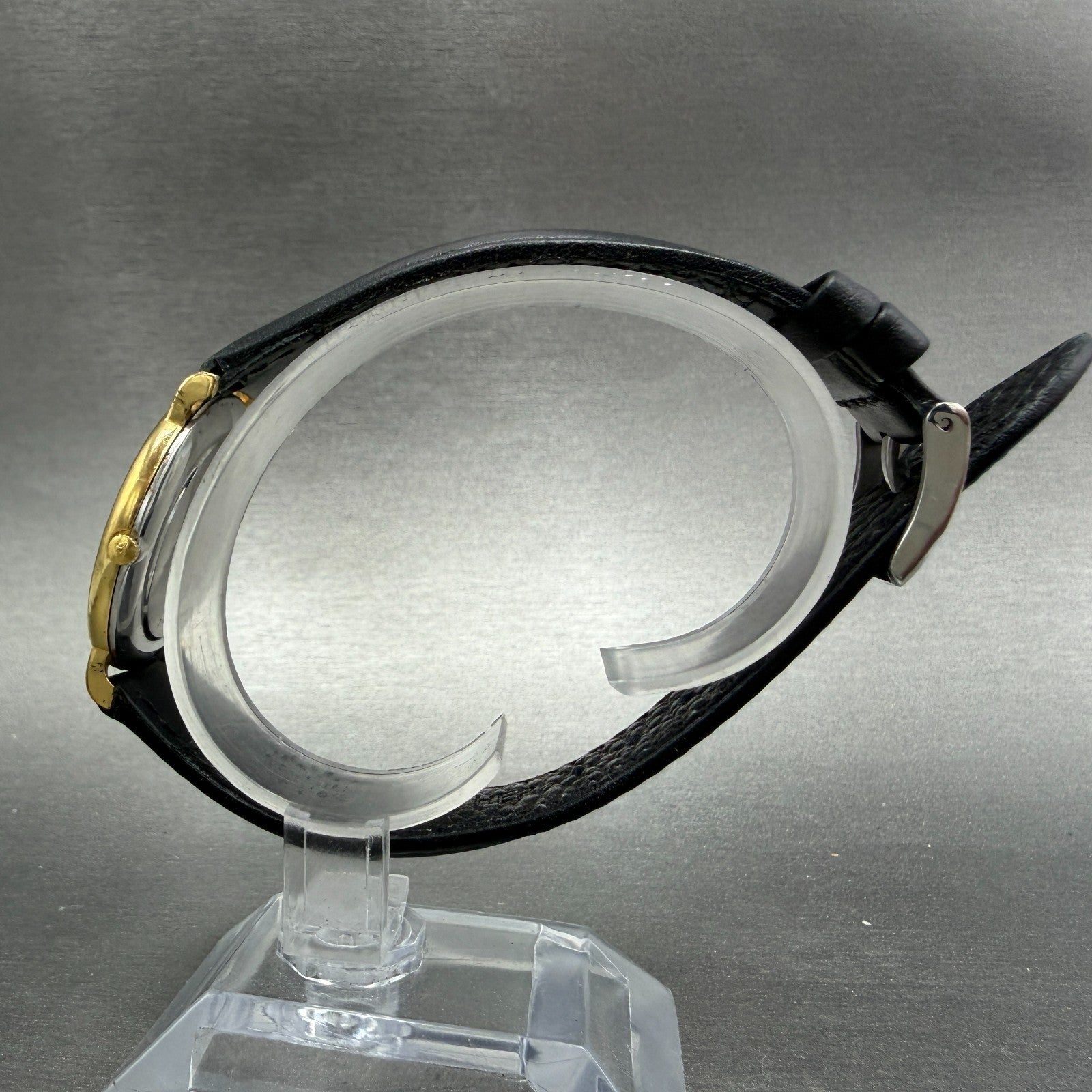 Longines Watch Men 32mm Gold Dial Gold Tone Round 7025 New Battery6