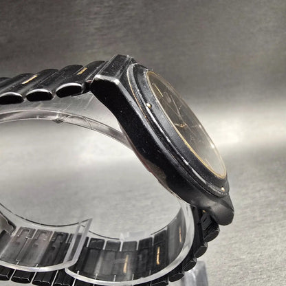 Seiko Sports 100 Watch Men 37mm Black Dial Two Tone Daydate 6923-7069 New Batt3