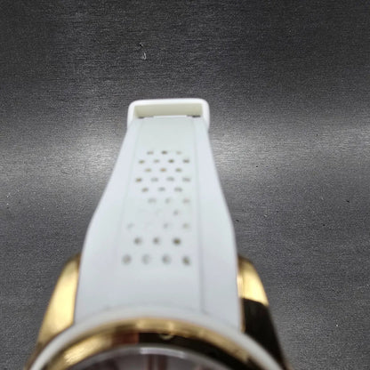 Citizen Eco-drive Veya Watch Women 38mm White Dial Gold Tone Date Round Works4