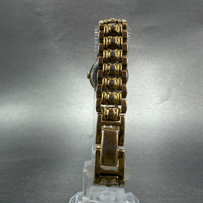 Seiko Watch Women 19mm White Dial Gold Tone Round V401-0518 New Battery7
