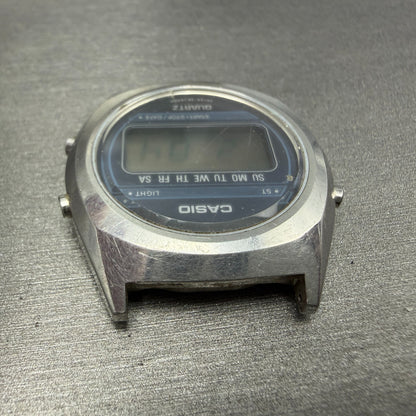 Casio 31QR29 Watch Men 34mm Digital Silver Tone Daydate Round New battery VTG4