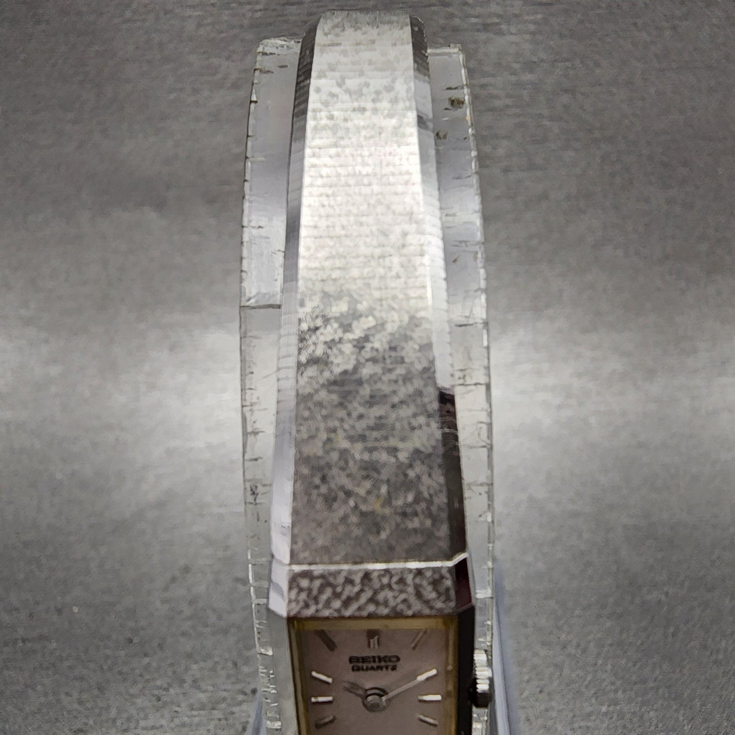 Seiko Tank Watch Women 12mm Silver Dial Silver Tone 2e205029 New Battery4