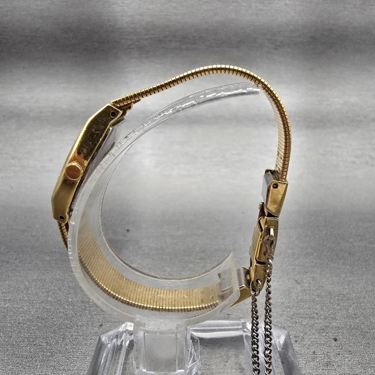 Seiko Watch Women 17mm Gold Dial Gold Tone Oval 2P20-5259 New Battery Vintage6