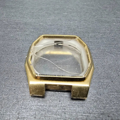 Seiko Watch Case Gold Tone Rectangle 7123-5239 31mm Vintage4