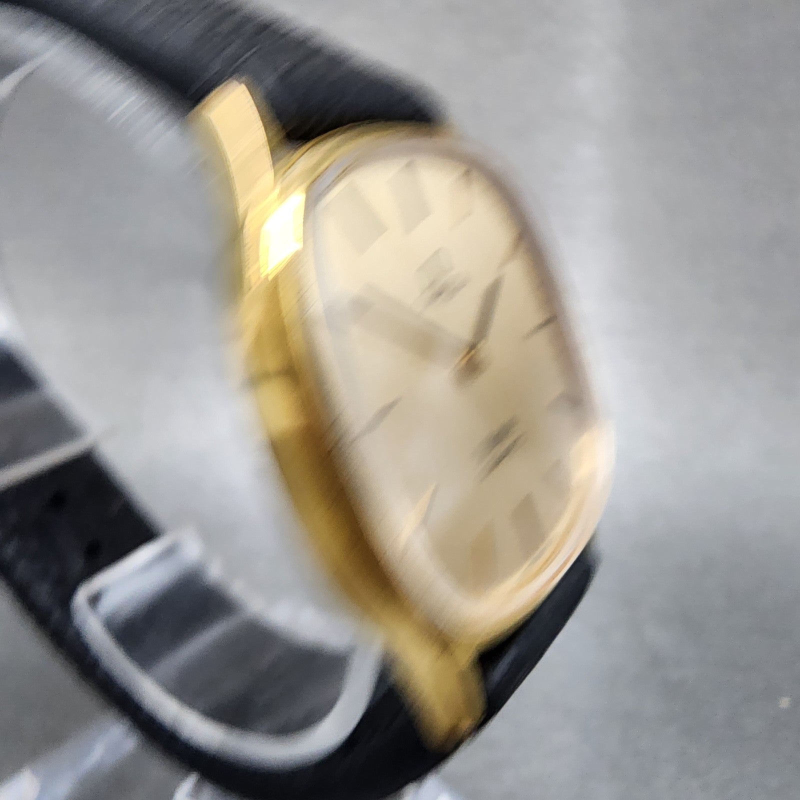 Omega Deville Watch Men 31mm Champagne Dial Gold Tone 1910073 New Battery3