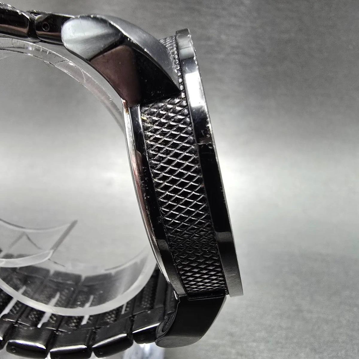 Diesel Watch Men 46mm Black Dial Black Tone Round DZ-1371 New Battery3