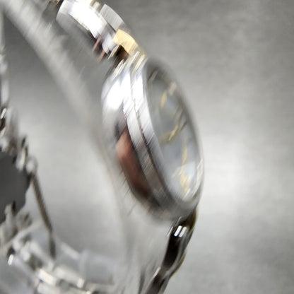 Seiko Solar Watch Women 18mm MOP Dial Two Tone Oval V1105a20 Runs3