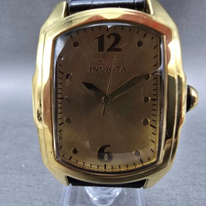 Invicta Lupah Watch Women 29mm Gold Dial Gold Tone Oval 35349 New Battery1
