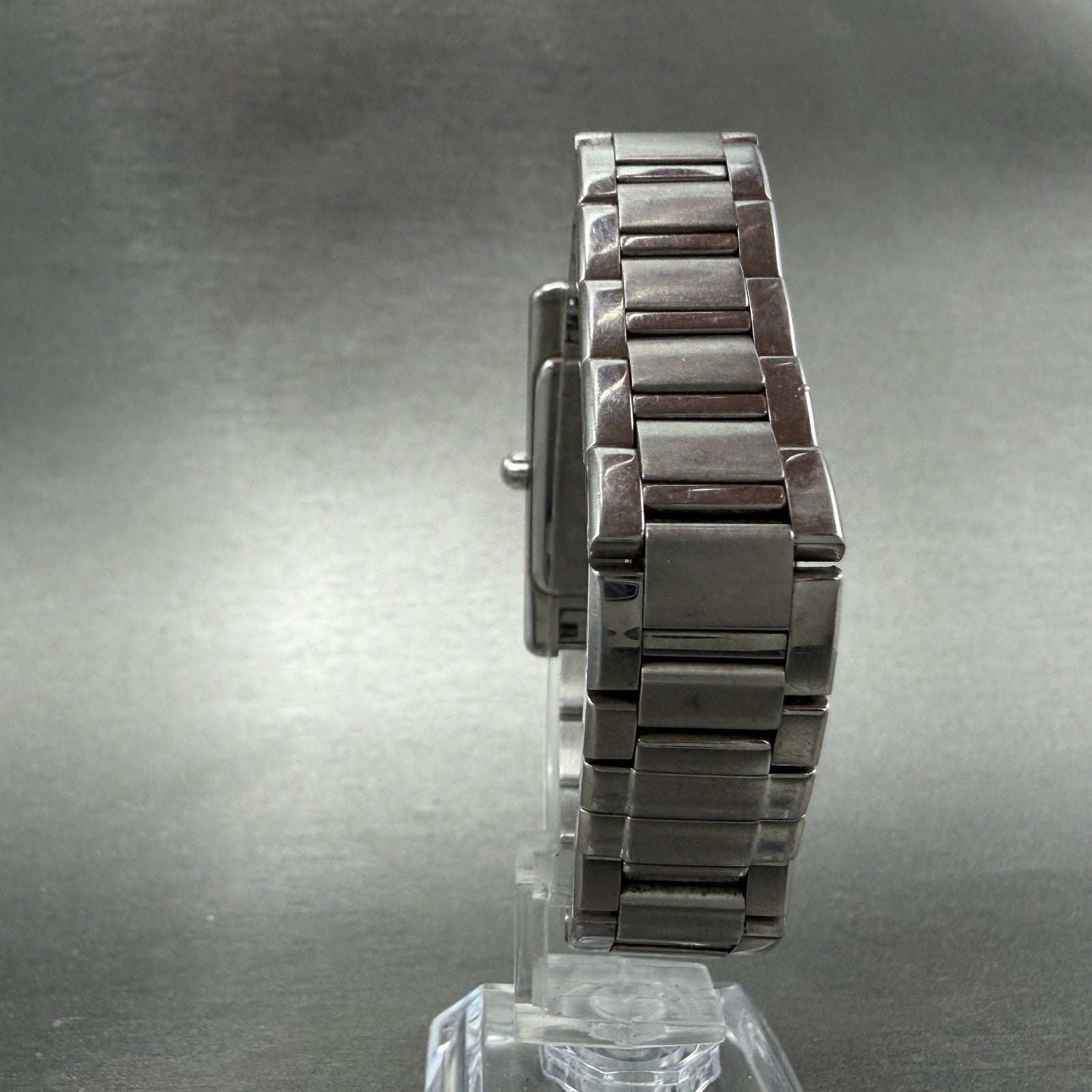 Coach Lexington Tank Watch Women 23mm MOP Dial Silver Tone Rectangle New BattABC7