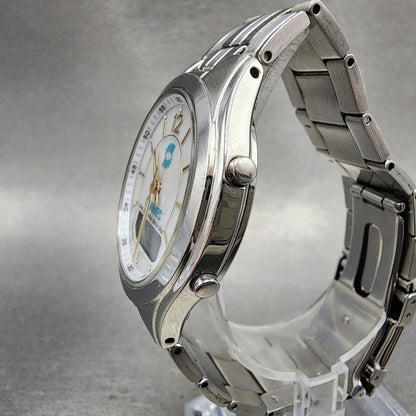Casio Lineage LCWM200 Watch Men 38mm White Dial Steel Analog Digital Solar Runs2