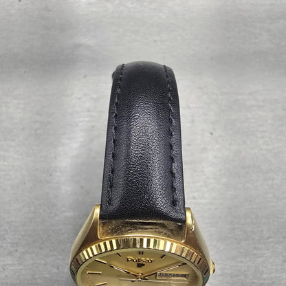 Seiko Pulsar President Watch Men 35mm Champagne Dial Gold Tone Daydate New Batt4