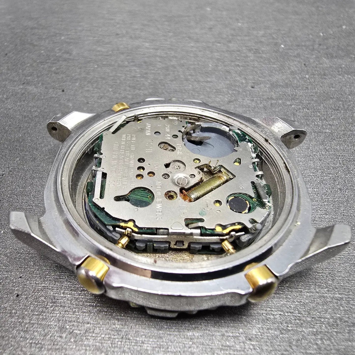 Citizen Yachtmaster C211 Watch Men 42mm Two Tone Alarm Chronograph Ana Digi PART8