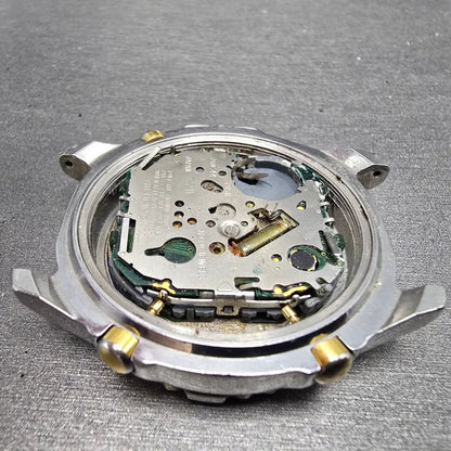 Citizen Yachtmaster C211 Watch Men 42mm Two Tone Alarm Chronograph Ana Digi PART8