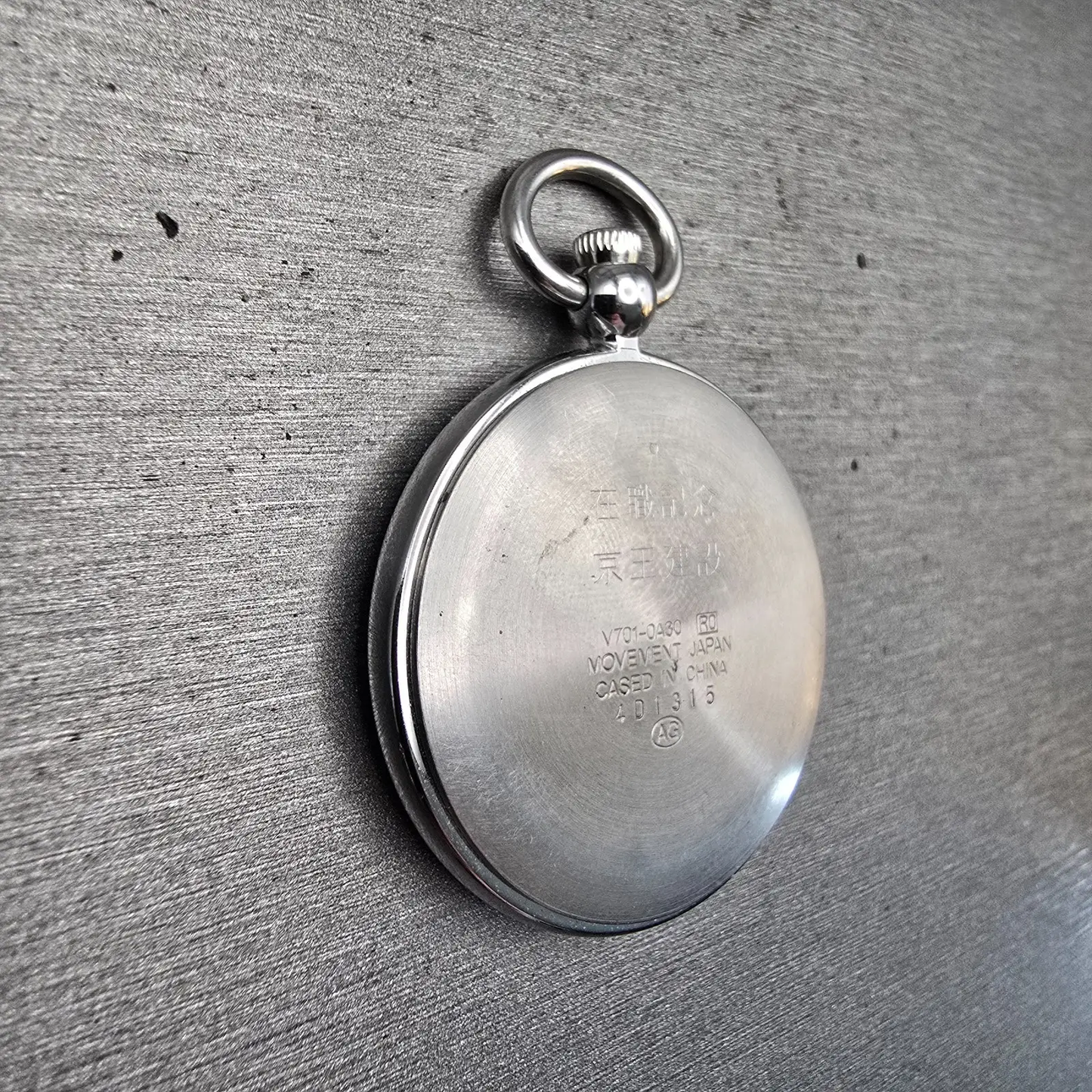Seiko Alba Success Pocket Watch Men 36mm White Dial Silver Tone V701-0A30 NewBat8