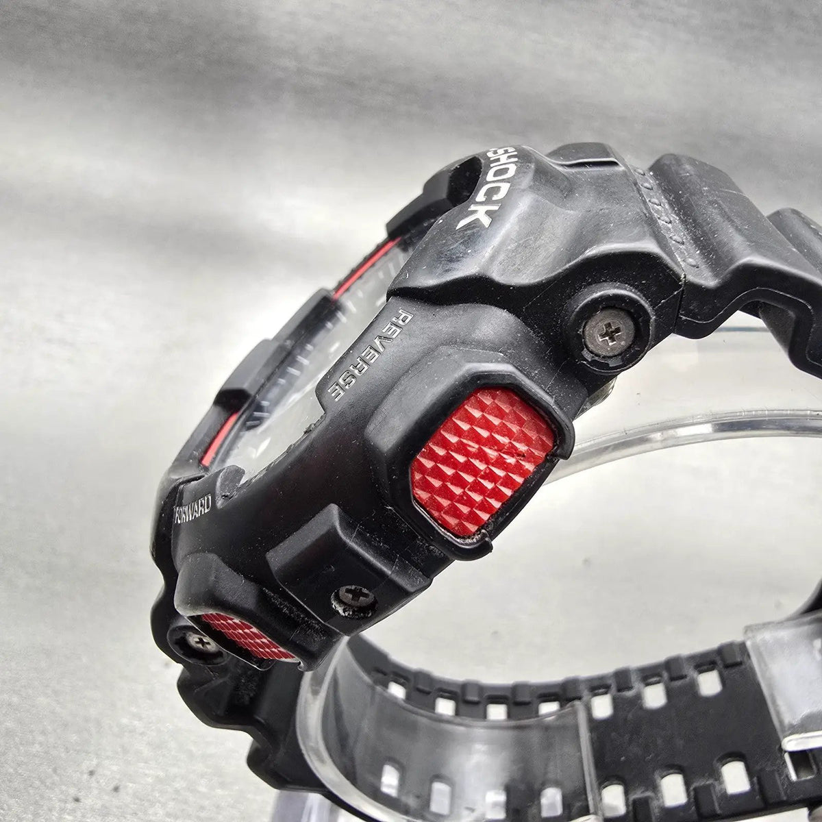 Casio G-Shock GA-100 Watch Men 51mm Black Red Chronograph Alarm New Battery P2