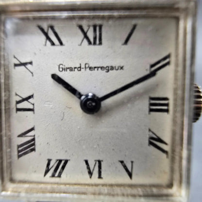 Girard Perreguax Tank Watch Women 17mm White Dial Gold Plated Manual Wind Runs1