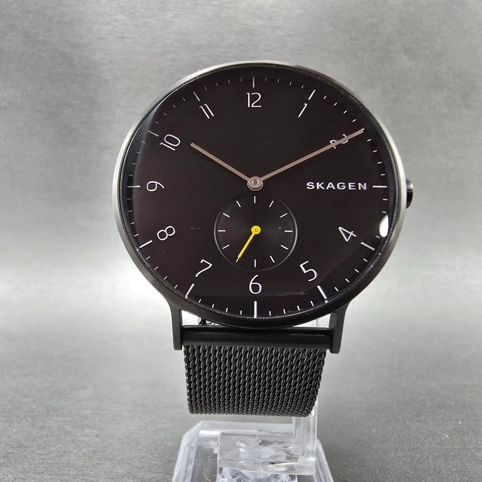 Skagen Watch Men 40mm Black Dial Black Tone Round SKW6470 PARTS NO BACK!!!!!!6