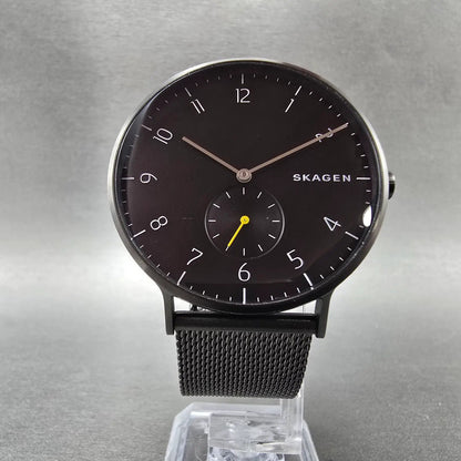 Skagen Watch Men 40mm Black Dial Black Tone Round SKW6470 PARTS NO BACK!!!!!!6