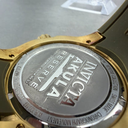 Invicta Akula Reserve Chrono Watch Men 54mm Green Dial Gold Date 12012 New batt9