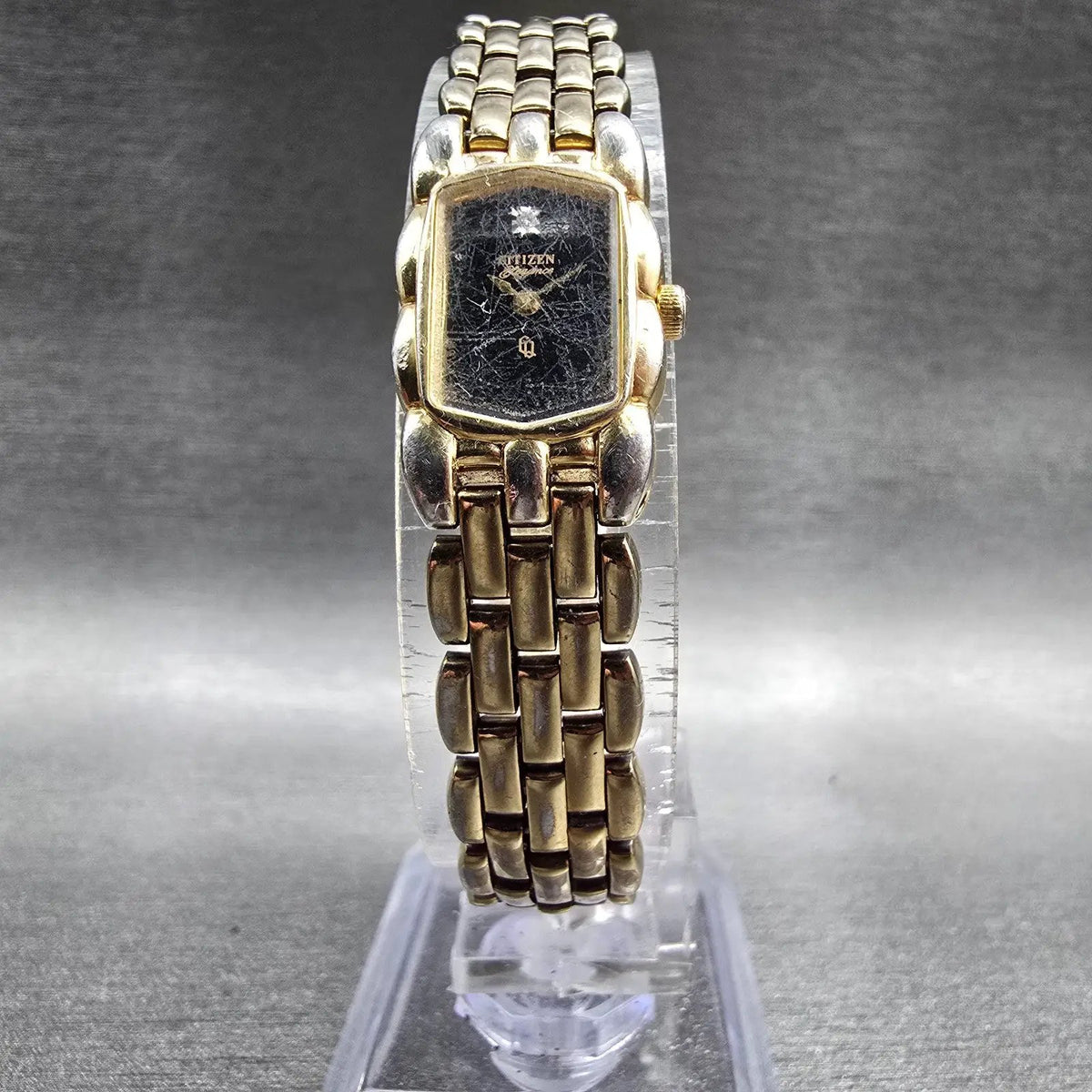 Citizen Elegance Watch Women 14mm Black Dial Gold Tone 2200-S14960 New Battery5
