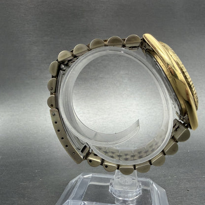 Seiko President Watch Men 36mm Gold Dial Gold Tone Daydate 7n43-8119 New Batt AP8