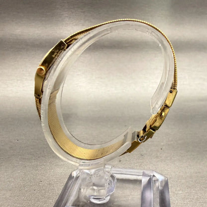 Seiko Watch Women 19mm Champagne Dial Gold Tone Round 2C20-0029 New Battery VTG6