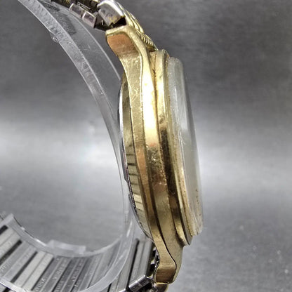 Seiko Automatic Watch Men 37mm Champange Dial Gold Date Round 6105-8069 Works3