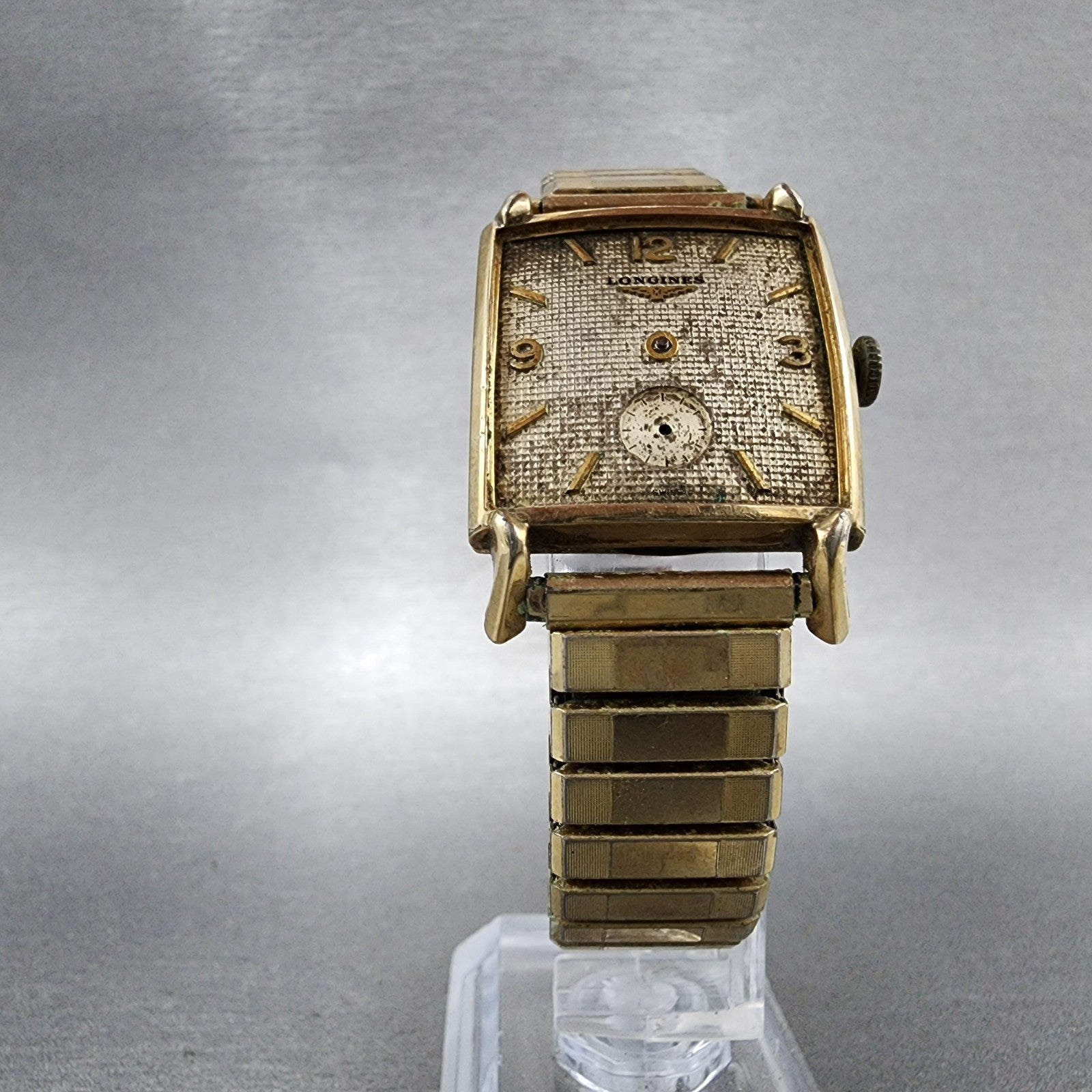 Longines Watch Men 26mm Cream Dial 10K Gold Filled Samll Seconds 23Z PARTS6