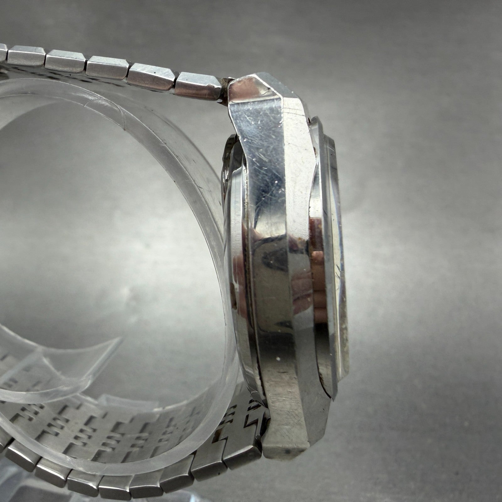 Seiko QT Watch Men 36mm Silver Dial Silver Tone Daydate 3803-7110 New Battery3