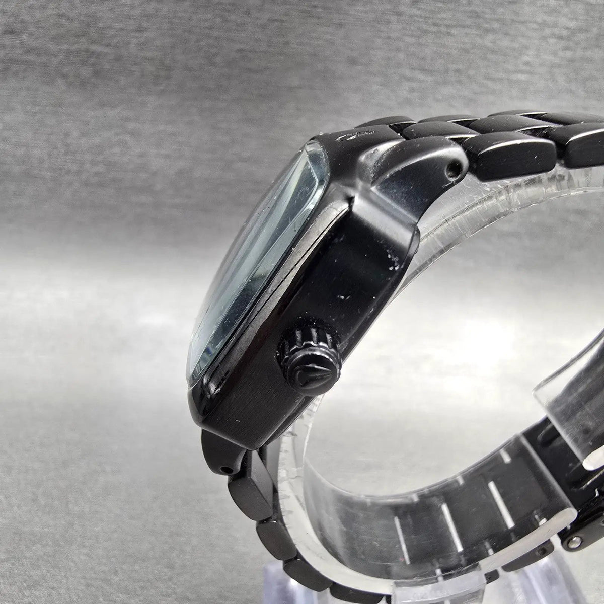 Nixon The Small Player Watch Women 33mm Black Dial Black Tone Rectangle New Batt2