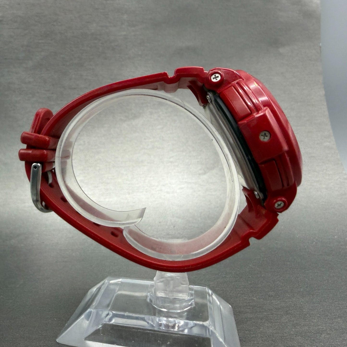 Casio Baby-G Watch Women 43mm Analog Digital Red Tone Alarm Chrono New Batt ABC8