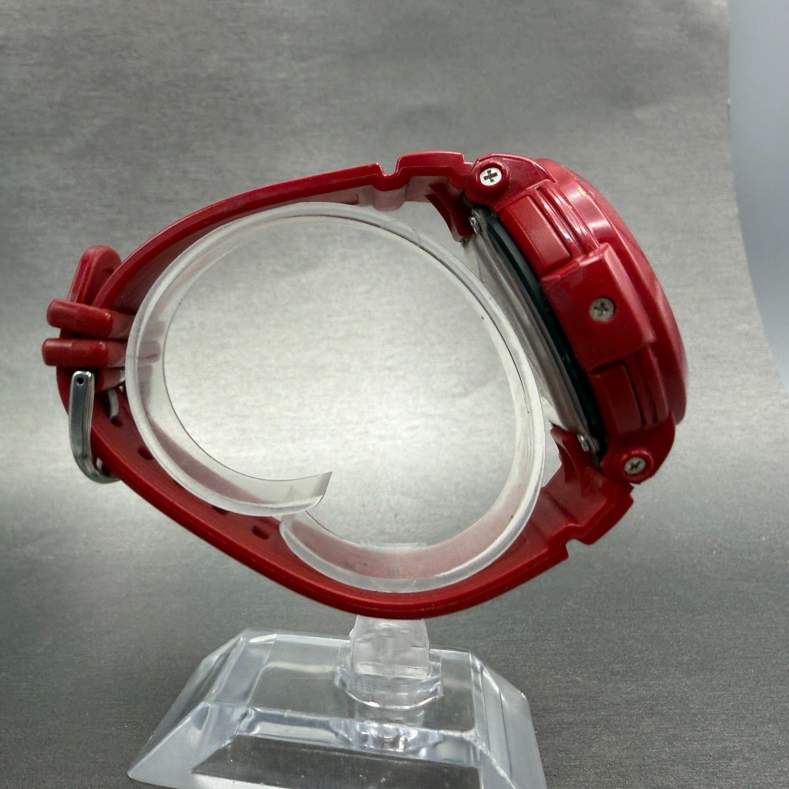 Casio Baby-G Watch Women 43mm Analog Digital Red Tone Alarm Chrono New Batt ABC8