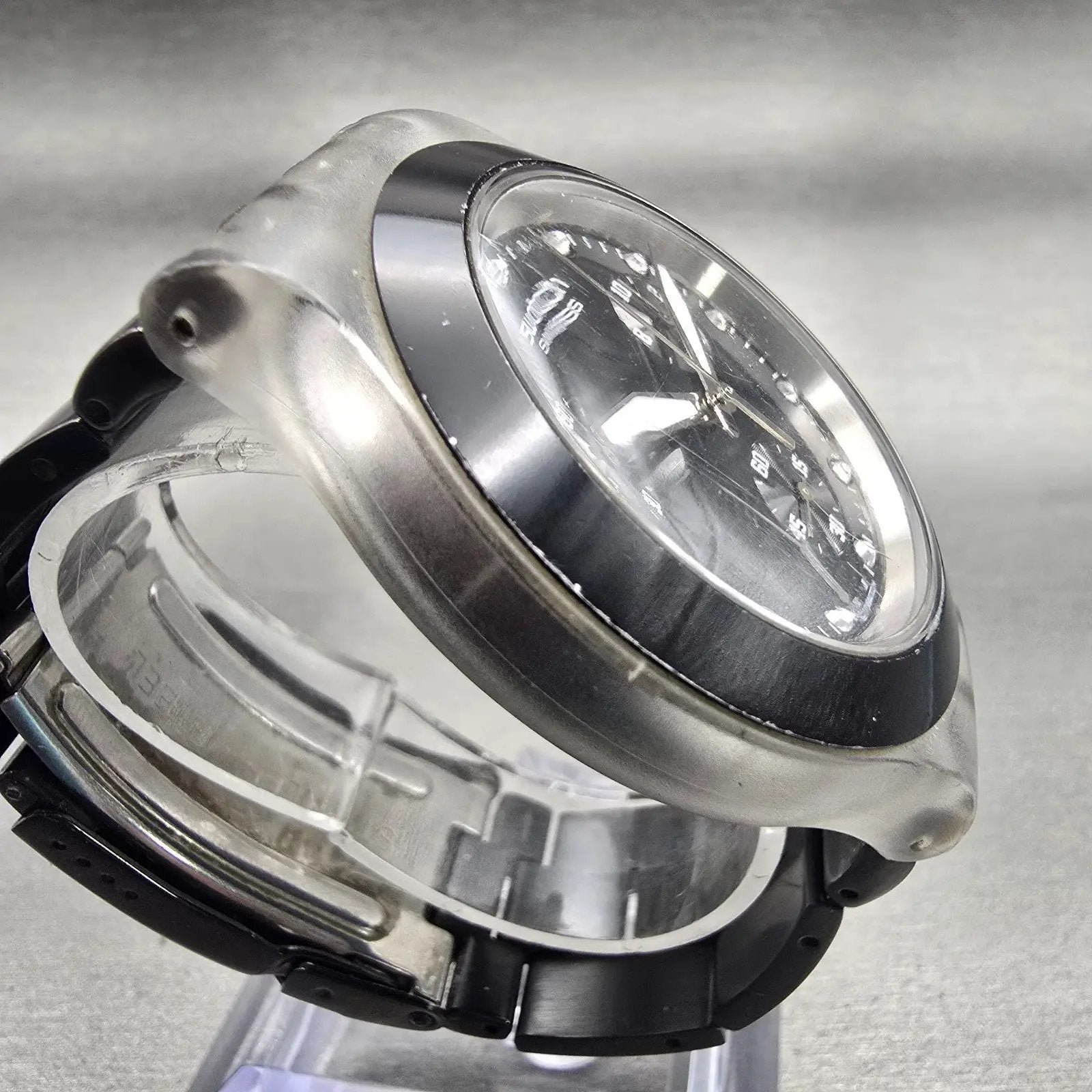 Swatch Irony Diaphane Full Blooded Nigth Watch Men Chrono SVCK4035AG New Battery3