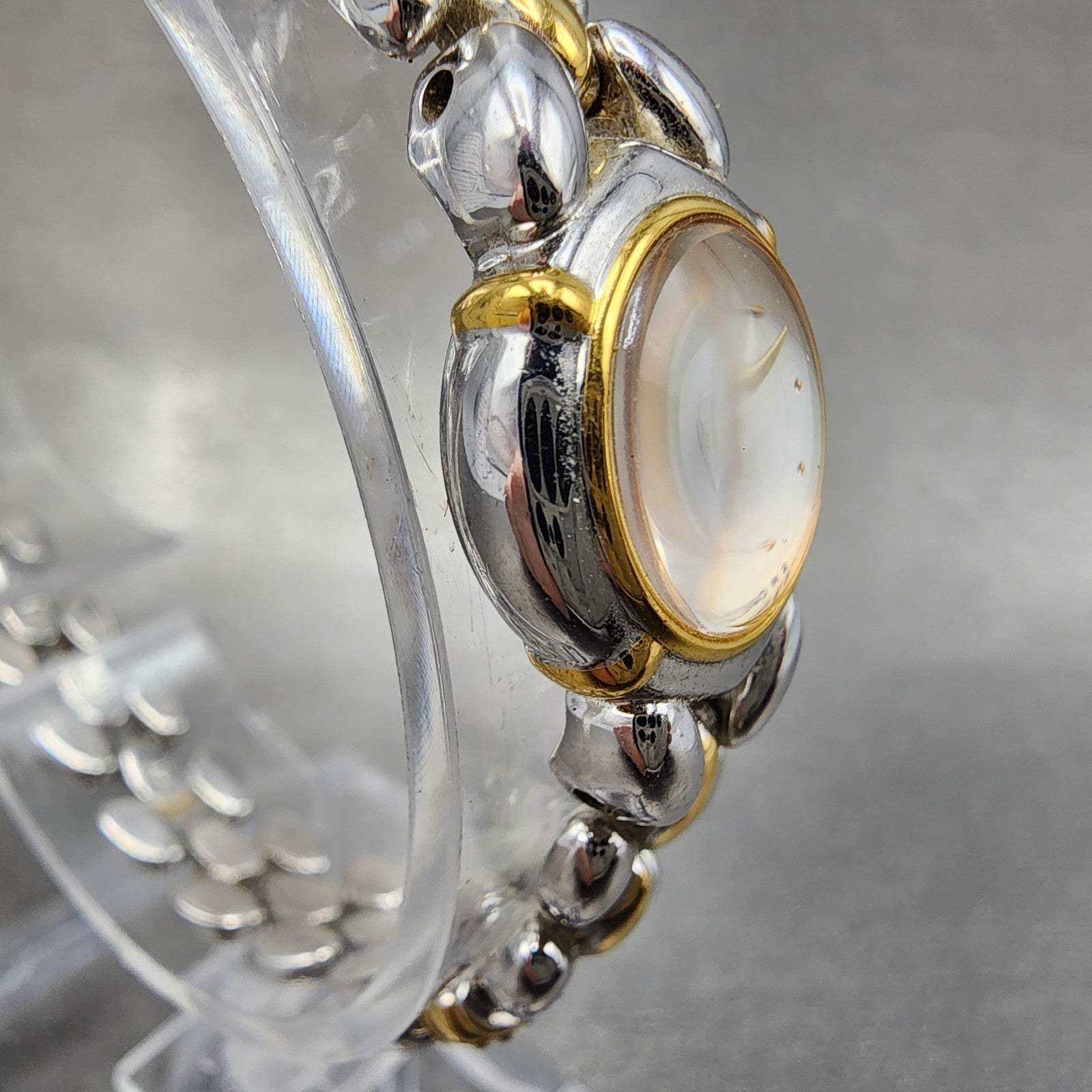 Seiko Tisse Watch Women 16mm White Dial Two Tone Round 1E200780 New Battery3