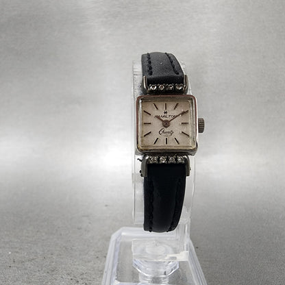 Hamilton Watch Women 15mm White Dial 10K Gold Filled Diamond Bezel New Battery5