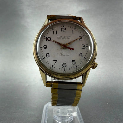 Hamilton Electric RR Special Watch Men 36mm White Dial 10K Gold Filled READ PART7