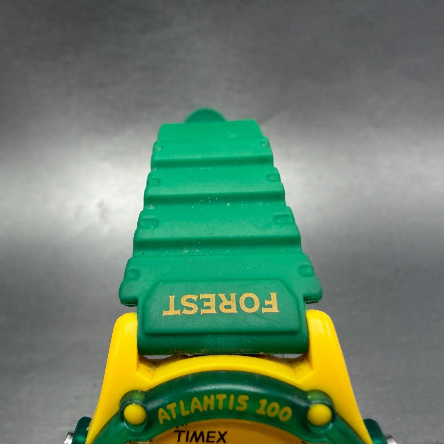 Timex Atlantis 100 Forest Service Watch Men 40mm Digital Green Yellow New Batt4