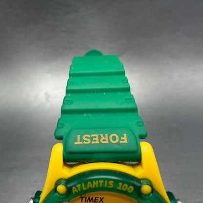 Timex Atlantis 100 Forest Service Watch Men 40mm Digital Green Yellow New Batt4