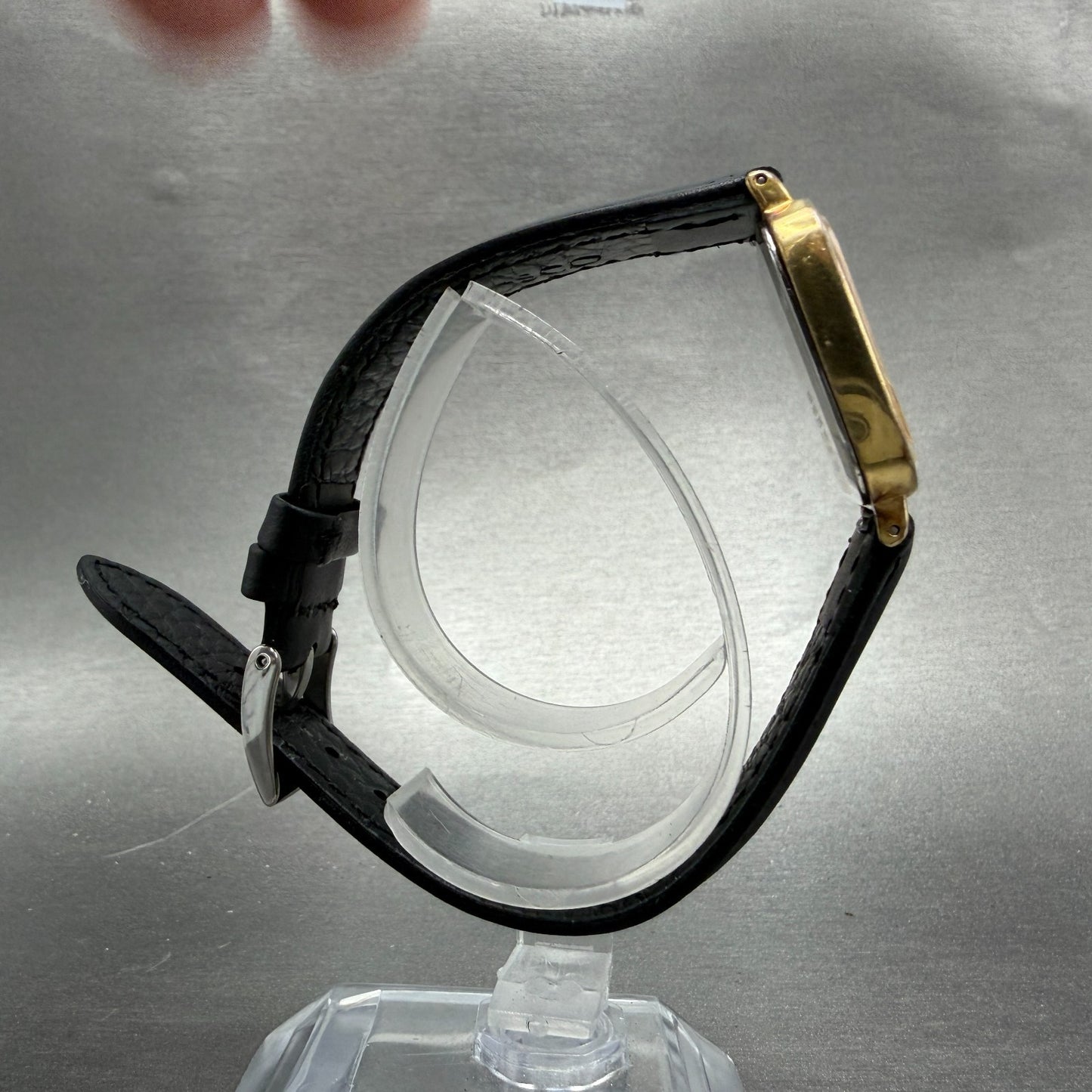 Seiko Tank Watch Men 27mm White Dial Gold Tone Square 6531-5130 New Battery 28