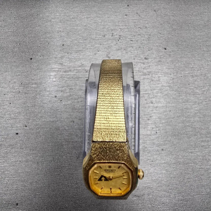 Seiko Watch Women 16mm Gold Dial Gold Tone Oval 1N00-5B29 New Battery Vintage4