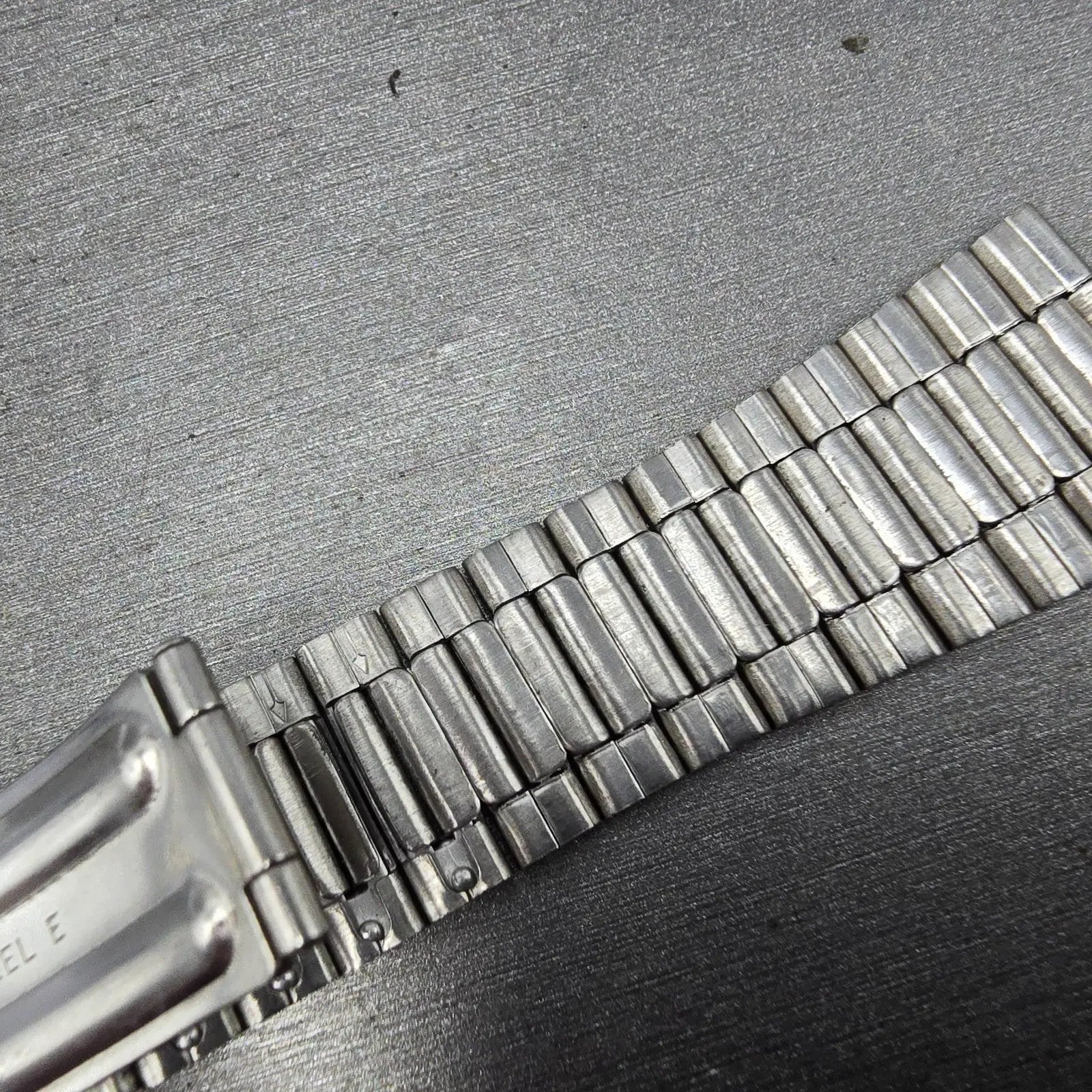 Seiko  Bracelet 20mm Stainless Steel Silver Tone Tri Folding Clasp VTG Japan9