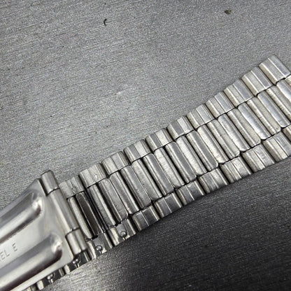 Seiko  Bracelet 20mm Stainless Steel Silver Tone Tri Folding Clasp VTG Japan9