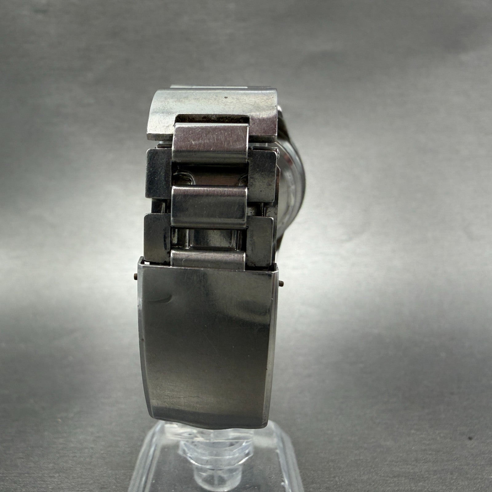 Seiko Sports Matic 5 Deluxe Watch Men 37mm Silver Dial Steel Daydate Round Runs7