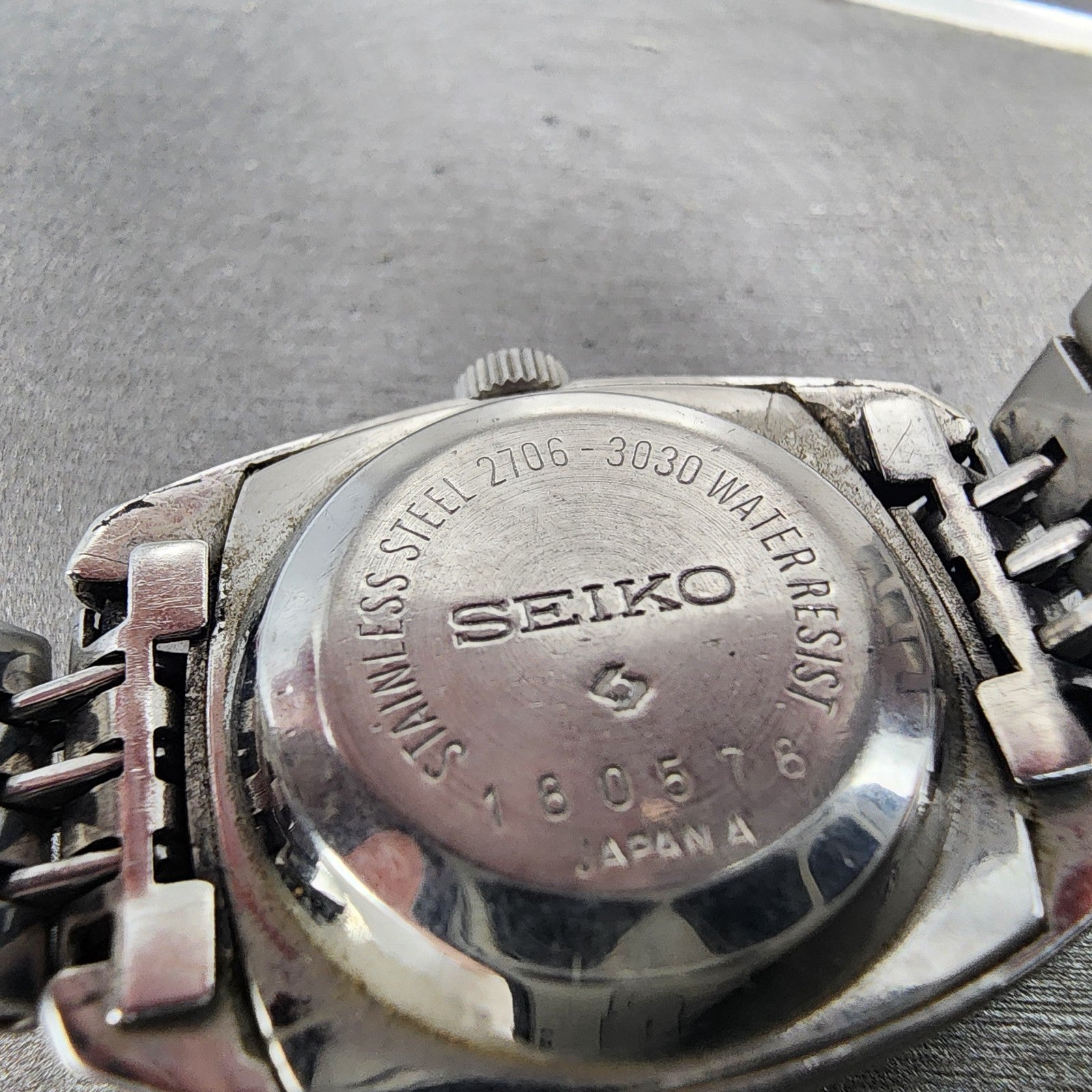 Seiko Automatic Watch Women 23mm White Dial Silver Tone Daydate 27063030 READ!!9