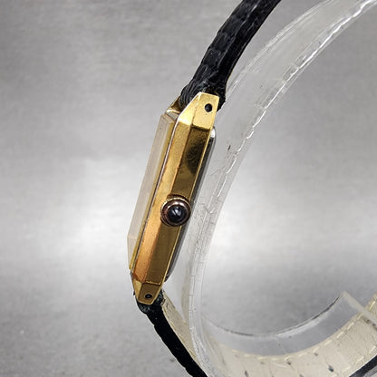 Seiko Tank Watch Women 13mm Cream Dial Gold Tone Rectangle 13205939 New Battery2
