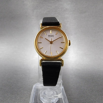 Seiko Watch Women 21mm Silver Dial Gold Tone Round 2c210100 New Battery READ!!!5