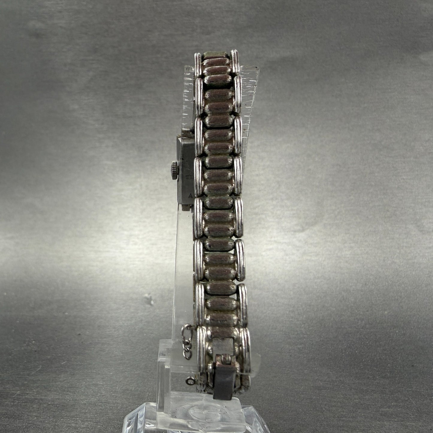 Rado Mirage Watch Women 16mm White Dial Silver Tone Rectangle Manual Wind Run7
